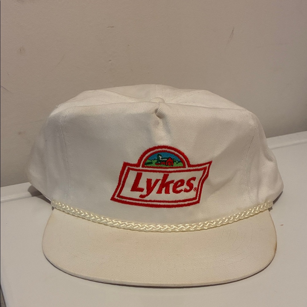Vintage White Lykes Logo Cap